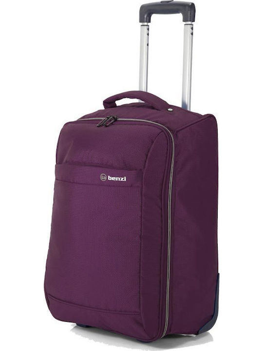 Benzi BZ5565 Cabin Fabric Suitcase Purple with 2 Wheels Height 51cm