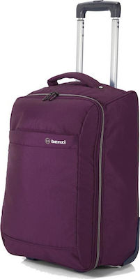 Benzi ΒΖ5565 Cabin Travel Suitcase Fabric Purple with 2 Wheels Height 51cm BZ5565