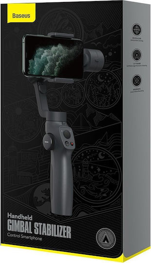 Baseus Handheld Gimbal Stabilizer with 3 Axis Stabilization and 12 Operating Hours Gray