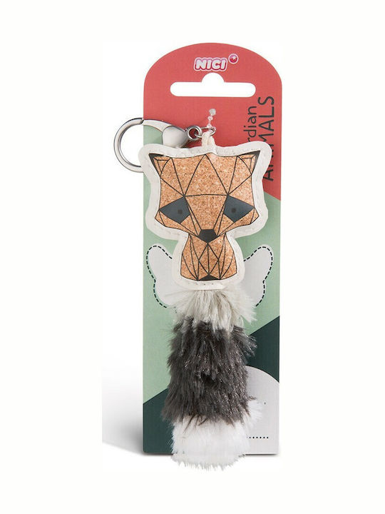 Nici Μπρελόκ Guardian Animals Rakoun Δερμάτινο Γκρι