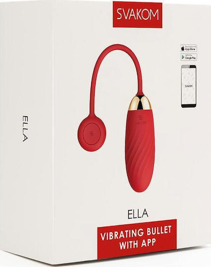 Svakom Ella Mini Δονητής Egg με Απομακρυσμένο Έλεγχο 21cm Red