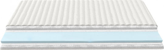 Be Comfort Single Bed Memory Foam Mattress Topper Touch with Removable Cover & Elastic Straps 90x190cm