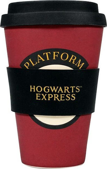 Half Moon Bay Harry Potter-Platform 9 3 4 Mug Bamboo with Lid Red 400ml MUGTHP34