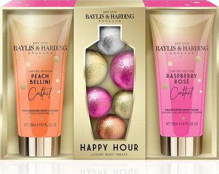 Baylis & Harding Happy Hour Skin Care Set for Moisturizing & Body Cleaning 9pcs