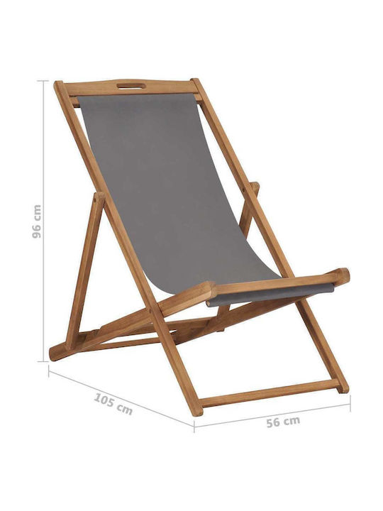 Сезлонг с Сив Плат 105x56x96см
