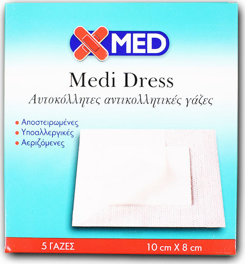 X-Med Aqua Dress Sterilized Plasters 10x8cm 5pcs