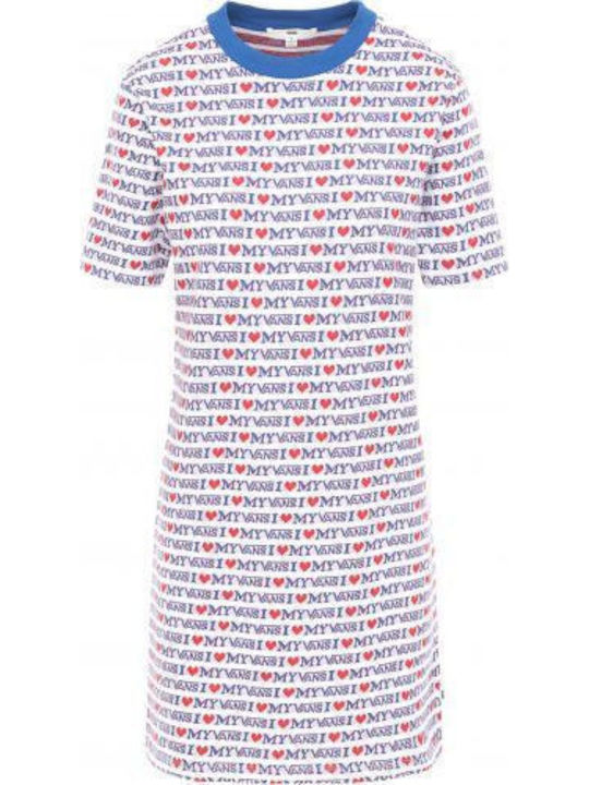 My Dress White Love Summer Mini T-Shirt Dress Knitted