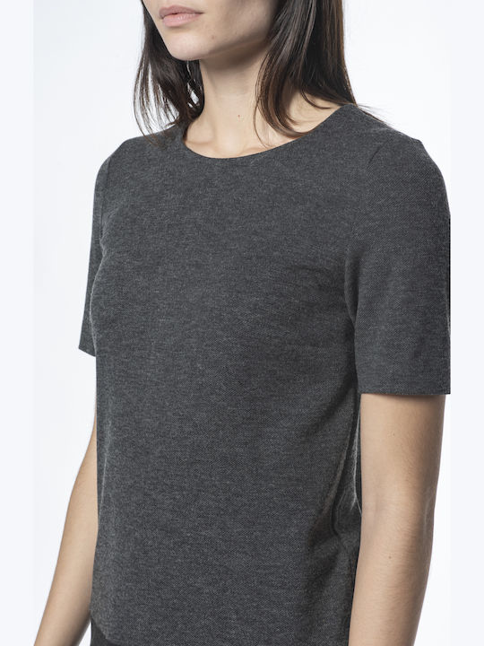 Midi T-shirt Φόρεμα Γκρι
