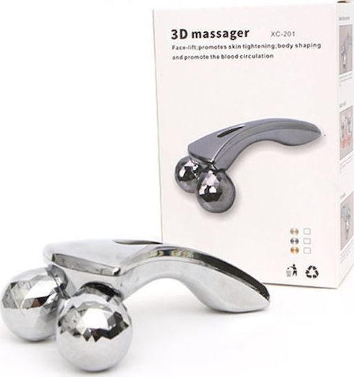 3D Massage Roller Roller Massage for the Body Silver XC-201