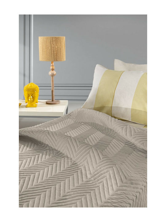 Guy Laroche Trendy Κουβερλί Μονό Microfiber Natural 170x220cm