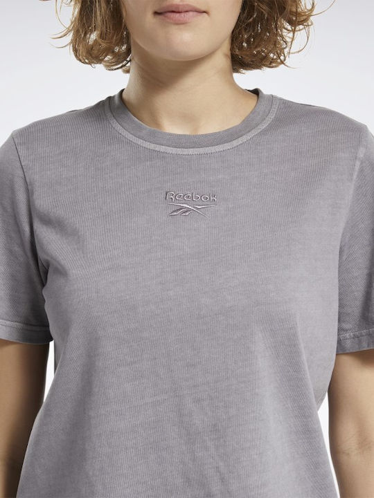 Classics Washed Γυναικείο Αθλητικό T-shirt Γκρι