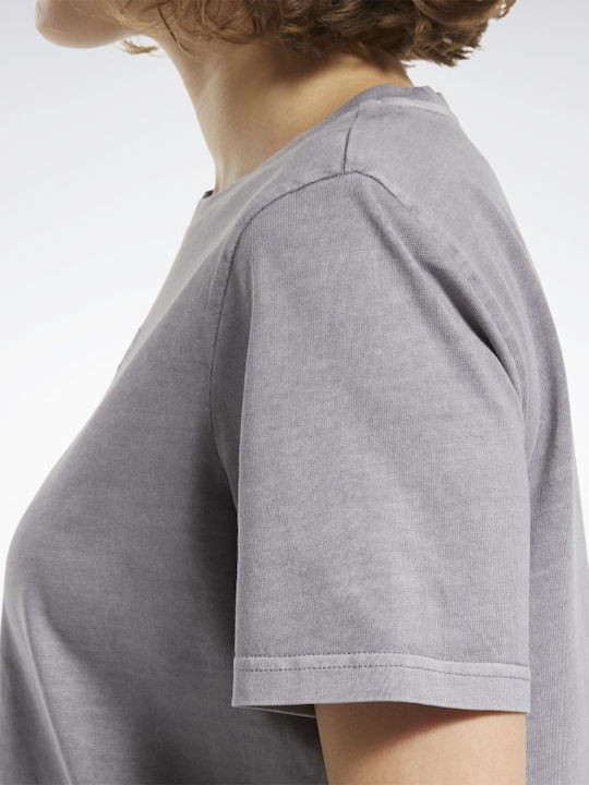 Classics Washed Γυναικείο Αθλητικό T-shirt Γκρι