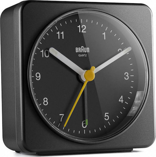 Braun Безшумен Масов Часовник с Индикатори Пластмасов с Будилник Черен BC03B