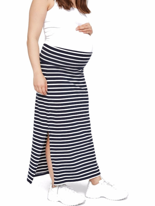 Summer Cotton Maternity Maxi Skirt Multicolour Relaxed Fit