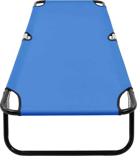 vidaXL Klappbare Liege Strandliegen Blau Faltbar 190x58x28cm. 1Stück
