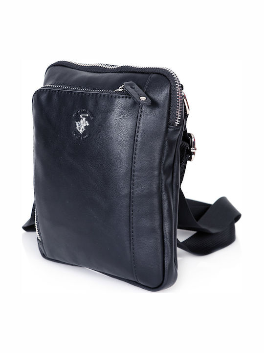 Leather Men's Bag Shoulder / Crossbody Navy Blue