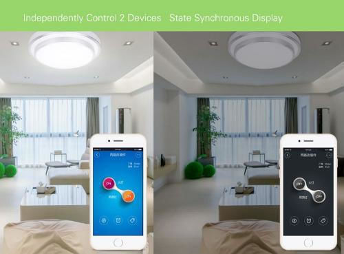 Sonoff DUALR2 Smart Ενδιάμεσος Διακόπτης Wi-Fi σε Λευκό Χρώμα