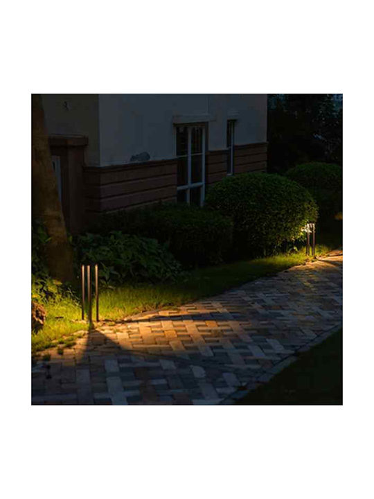 Atman Φωτιστικό Κολωνάκι LED Εξωτερικού Χώρου 7W με Θερμό Λευκό Φως IP65 Μαύρο