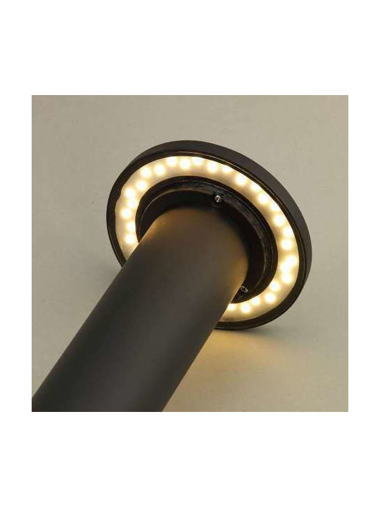 Atman Outdoor Floor Lamp Small Post LED Outdoor Space 12W with Warm White Light IP65 Black