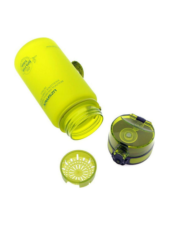 Uzspace Colorful Frosted Sport Plastic Water Bottle 350ml Green