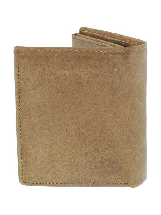 Leather Men's Wallet with RFID Beige