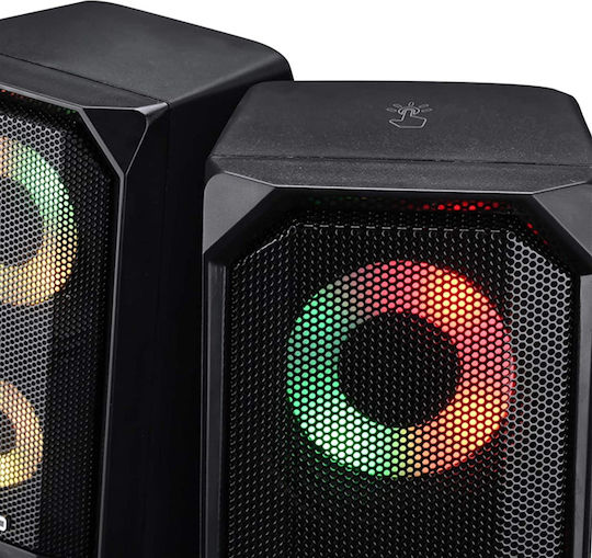 Marvo Scorpion SG-265 Ηχεία Υπολογιστή 2.0 με RGB Φωτισμό και Ισχύ 6W σε Μαύρο Χρώμα