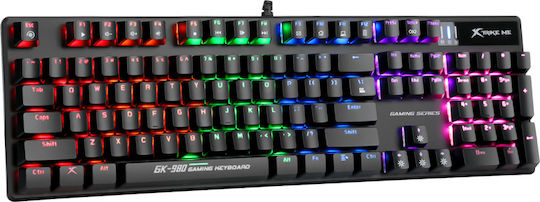Xtrike Me GK-980 Gaming Μηχανικό Πληκτρολόγιο με Custom Blue διακόπτες και RGB φωτισμό (Αγγλικό US)