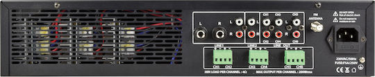 Adastra A6 Integrated Commercial Amplifier 6 Channels 200W/4Ω 100W/8Ω and USB/FM/Bluetooth Connections 953.406UK