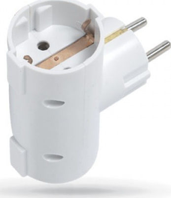 SAS 2-Outlet T-Shaped Wall Plug White