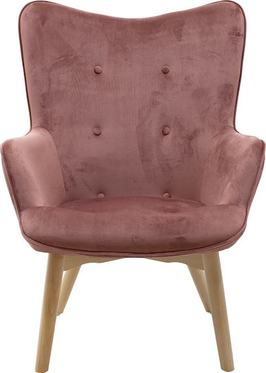Kido Ohrensessel Samt Rosa 72x75x99cm
