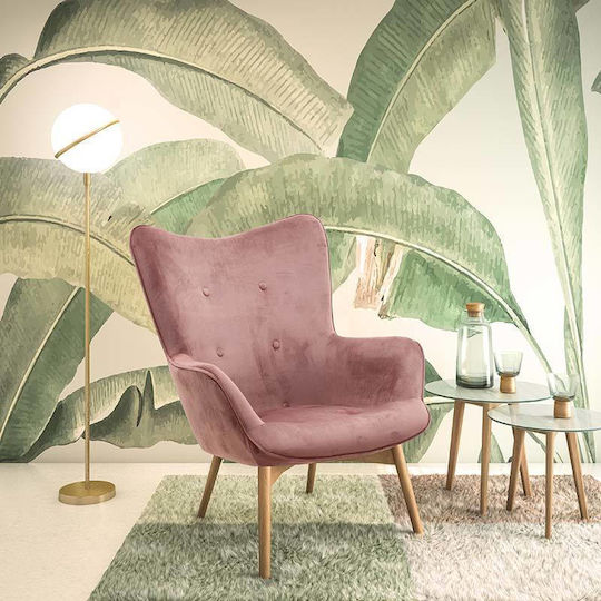 Kido Ohrensessel Samt Rosa 72x75x99cm