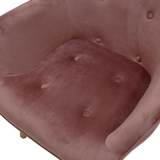 Kido Ohrensessel Samt Rosa 72x75x99cm