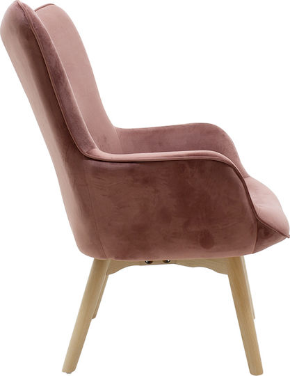 Kido Ohrensessel Samt Rosa 72x75x99cm