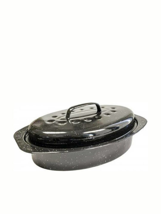 Sidirela Dutch Oven Oval Made of Aluminum with Grill 27x23cm 6pcs