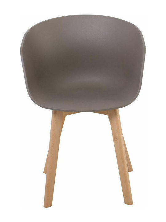 Optim Dining Room Polypropylene Armchair Sand Beige 55x56x80cm