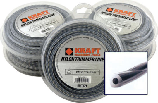 Kraft Tri Twist Mähfaden Drehung Länge 50m und Dicke 3mm