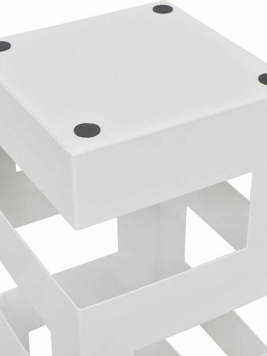 vidaXL White 15.5x15.5x48.5cm