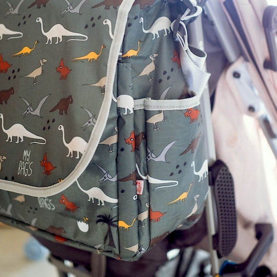 My Bag's Τσάντα-Αλλαξιέρα Ώμου/Χειρός Dinos Χακί 38x30εκ.