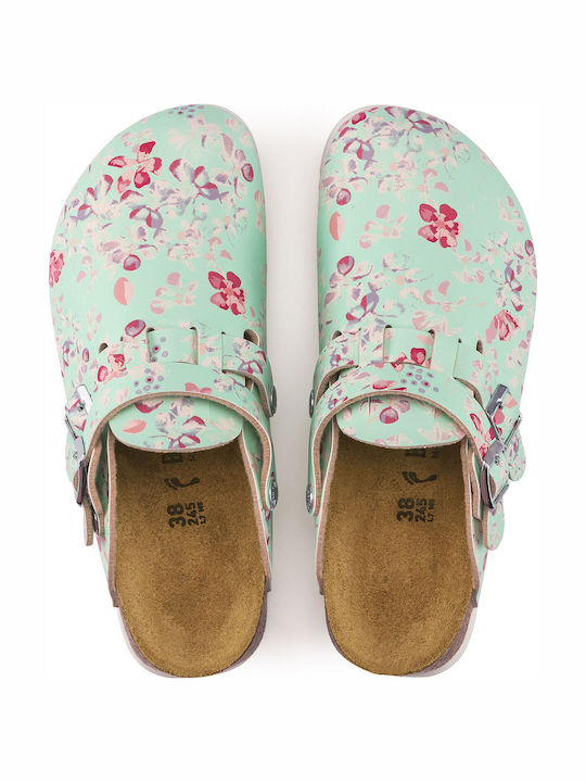 Birkenstock Kay SL Professional Γυναικεία Δερμάτινα Ανατομικά Σαμπό Πράσινα