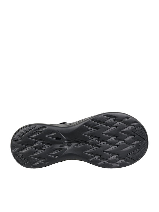 Heathered River Strap Flache Sandalen für Damen Sportlich in Schwarz Farbe