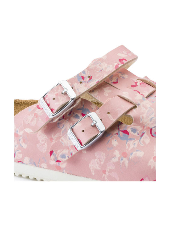 Birkenstock Kay SL Professional Γυναικεία Δερμάτινα Ανατομικά Σαμπό Ροζ