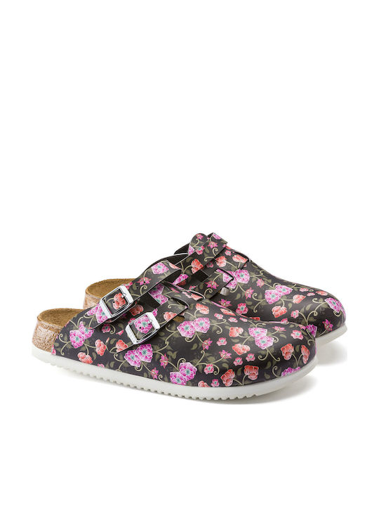 Birkenstock Kay SL Professional Γυναικεία Δερμάτινα Ανατομικά Σαμπό Μαύρα 1016662