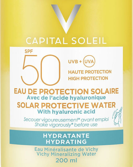 Vichy Capital Soleil Loțiune Hidratantă de Protecție Solară Rezistentă la Apă pentru Corp SPF50 Spray 200ml