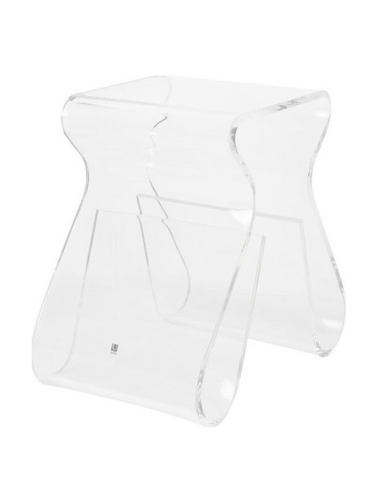 Stool For Living Room Plastic Magino Transparent 42x29x43cm