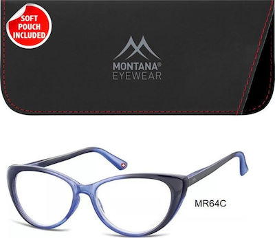 Montana Eyewear MR64 Dama Ochelari de citit +3.00 în culoarea Albastru MR64 MR64C