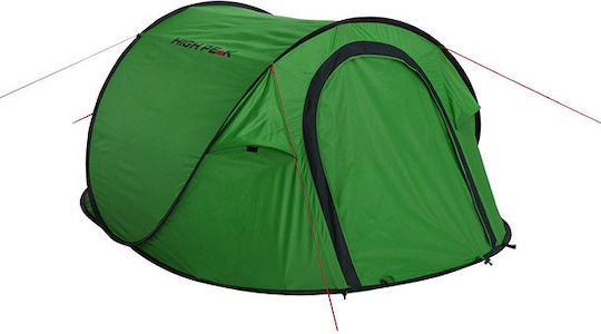 High Peak Vision 3 Camping Tent Pop Up Green 3 Seasons for 3 People 235x180x100cm