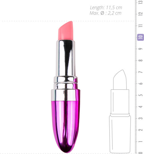 Easytoys Lipstick Vibrator Mini Δονητής 11.5cm Rose