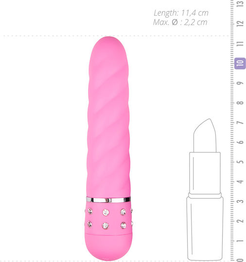 Easytoys Love Diamond Twisted Vibrator 11.4cm Pink