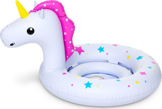Bigmouth Σωσίβιο Swimtrainer με Διάμετρο 113εκ. Λευκό Μονόκερως Μονόκερως