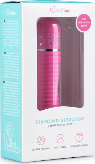 Easytoys Love Diamond Ribbed Mini Δονητής 11.4cm Pink